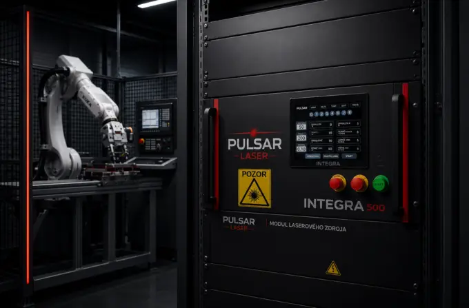 INTEGRA od PULSAR LASER je průmyslový pulzní laserový systém určený pro robotická pracoviště, výrobní linky a automatizované provozy.