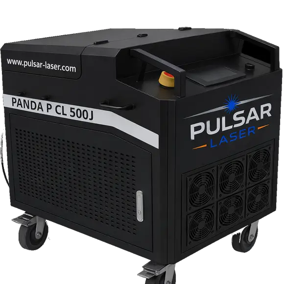 Laserový čistič PANDA P CL 500J od Pulsar Laser - profesionální řešení pro čištění vstřikovacích forem a nerezových svarů ve vysoké kvalitě